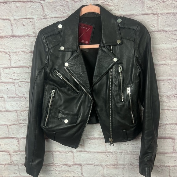 PULL&BEAR 100% leather motorcycle jacket - Picture 5 of 5